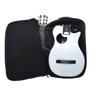 Gloss White Top Carbon Fiber Crossover Classical Travel Guitar- OC660W1