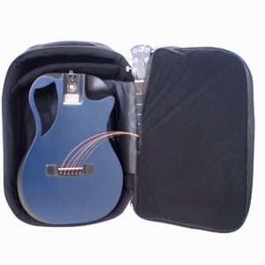 blue top matte carbon fiber travel guitar - OF660B1M