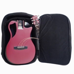 Burgundy Top Matte Carbon Travel Guitar- OF660R1M